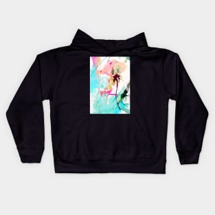 Abstract Pale Rose Soft Colors Design by Ginette Kids Hoodie